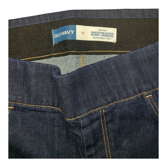 NWOT OLD NAVY ROCKSTAR MID-RISE SUPER SKINNY JEGGING WITH ADJUSTABLE WAIST - Picture 3 of 3